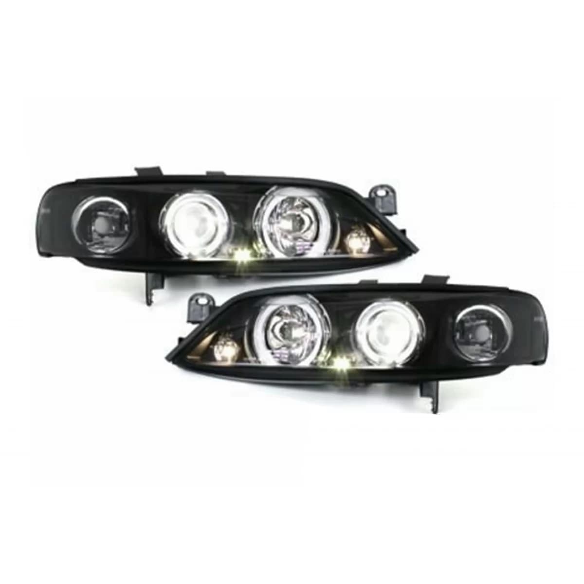 Angel Eyes Headlights suitable for Opel Vectra B (1999-2002) Black