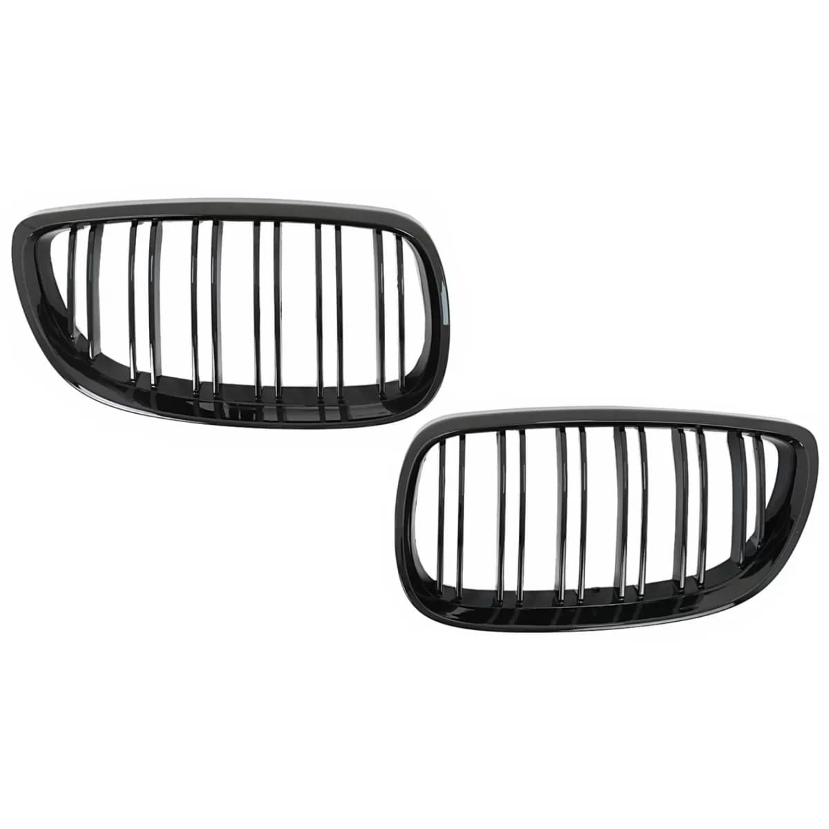 Front Kidney Grilles suitable for BMW 3 Series E92 E93 Coupe Convertible PreLCI (2006-2009) Double Stripe M-Package Sport Design