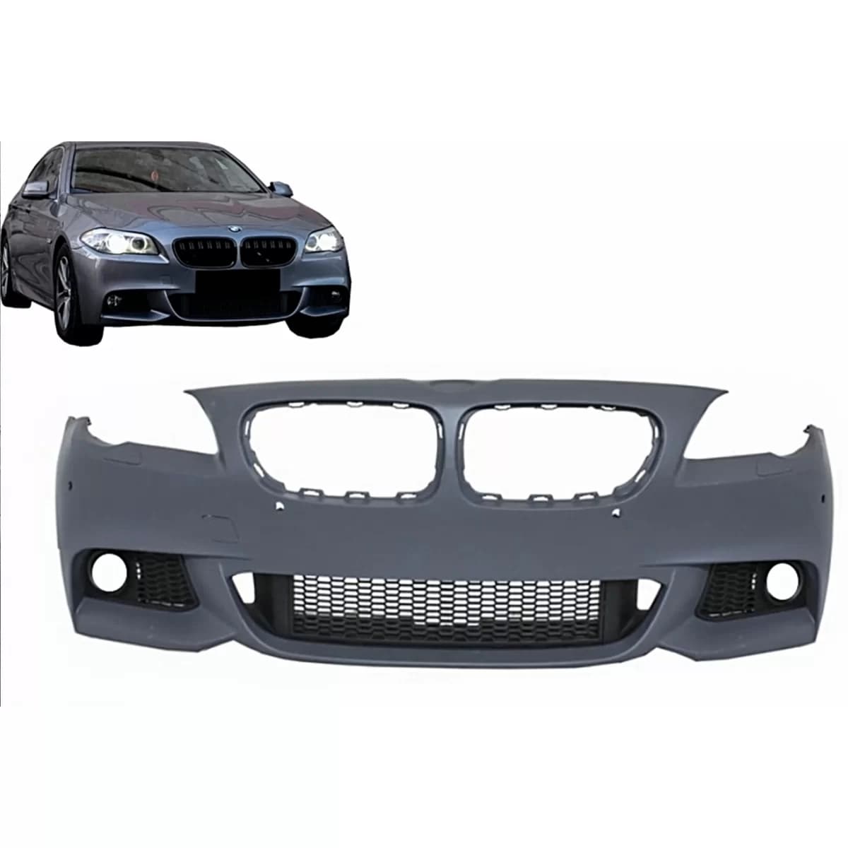 Front Bumper suitable for BMW 5 Series F10 F11 (2011-2014) M-Technik Design Without Fog Lamps