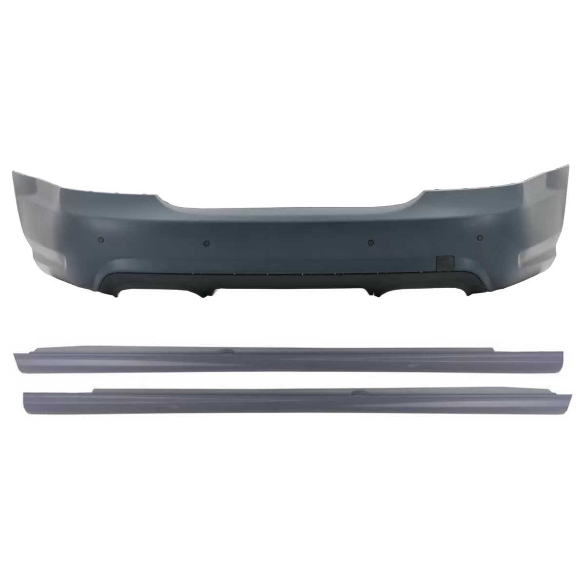 Rear Bumper suitable for Mercedes S-Class W221 (2005-2010) S65 Design with Side Skirts