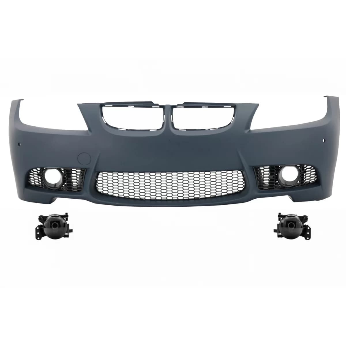 Front bumper suitable for BMW 3 series E90 Sedan E91 Touring (2004-2008) Non LCI M3 Design with Fog Lights Smoke
