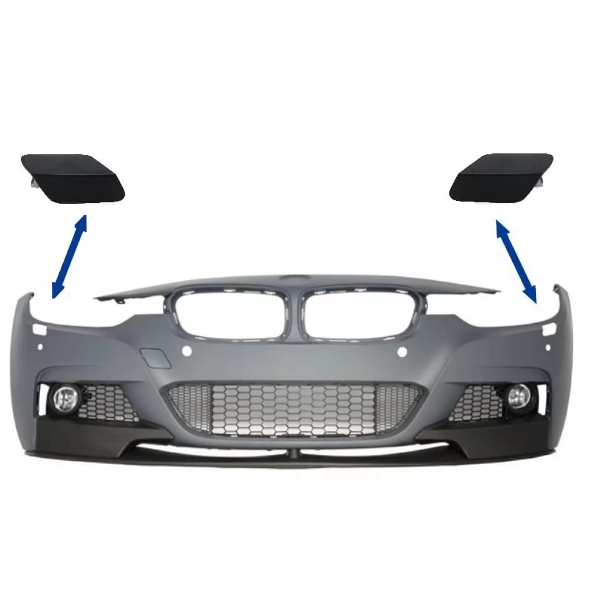SRA Covers Front Bumper suitable for BMW 3er F30 F31 Sedan Touring (2011-up) M-tech M Performance Design