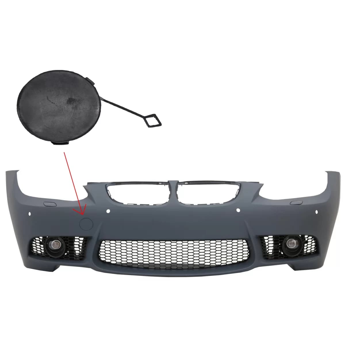Tow Hook Cover Front bumper suitable for BMW 3 series E90 E91 (2004-2011) E92 E93 M3 (2006-2009) M3 Design