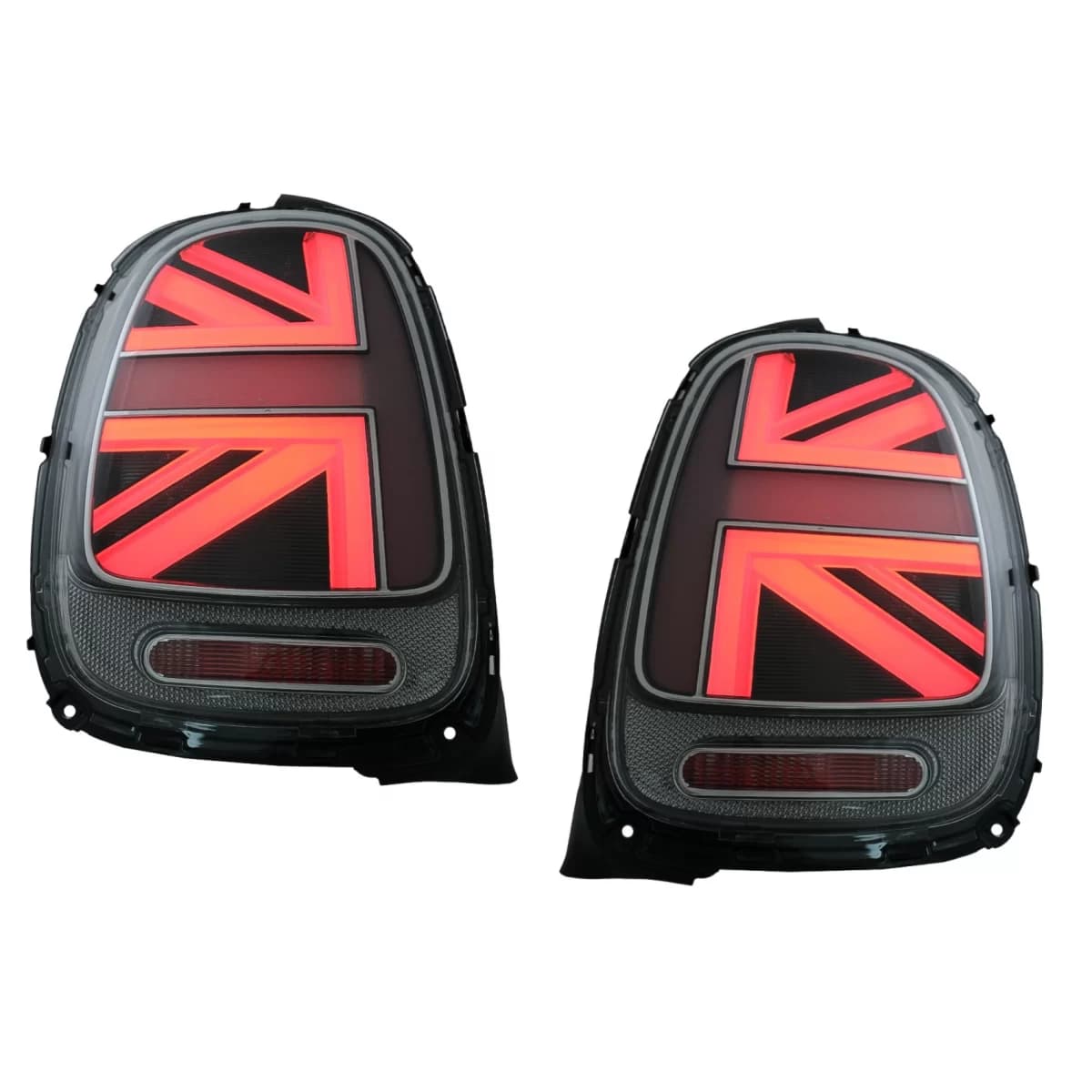 Taillights suitable for MINI ONE F55 F56 F57 3D 5D Convertible (2014-2018) JCW Design Silver