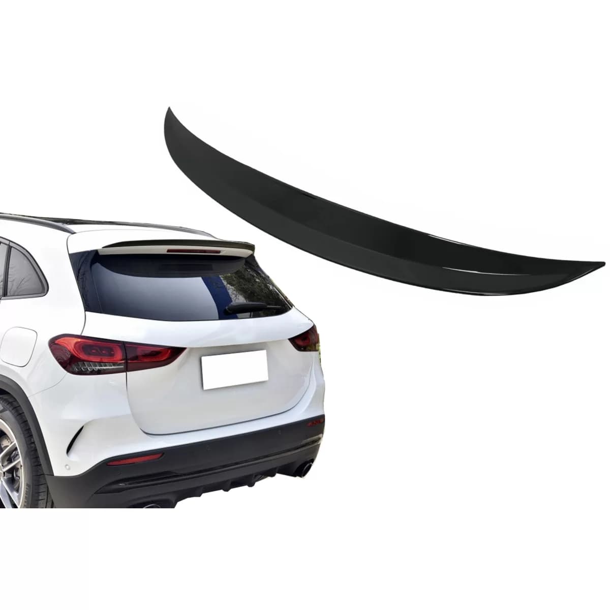 Roof Boot Lid Spoiler suitable for Mercedes GLA H247 (2020-up) Piano Black