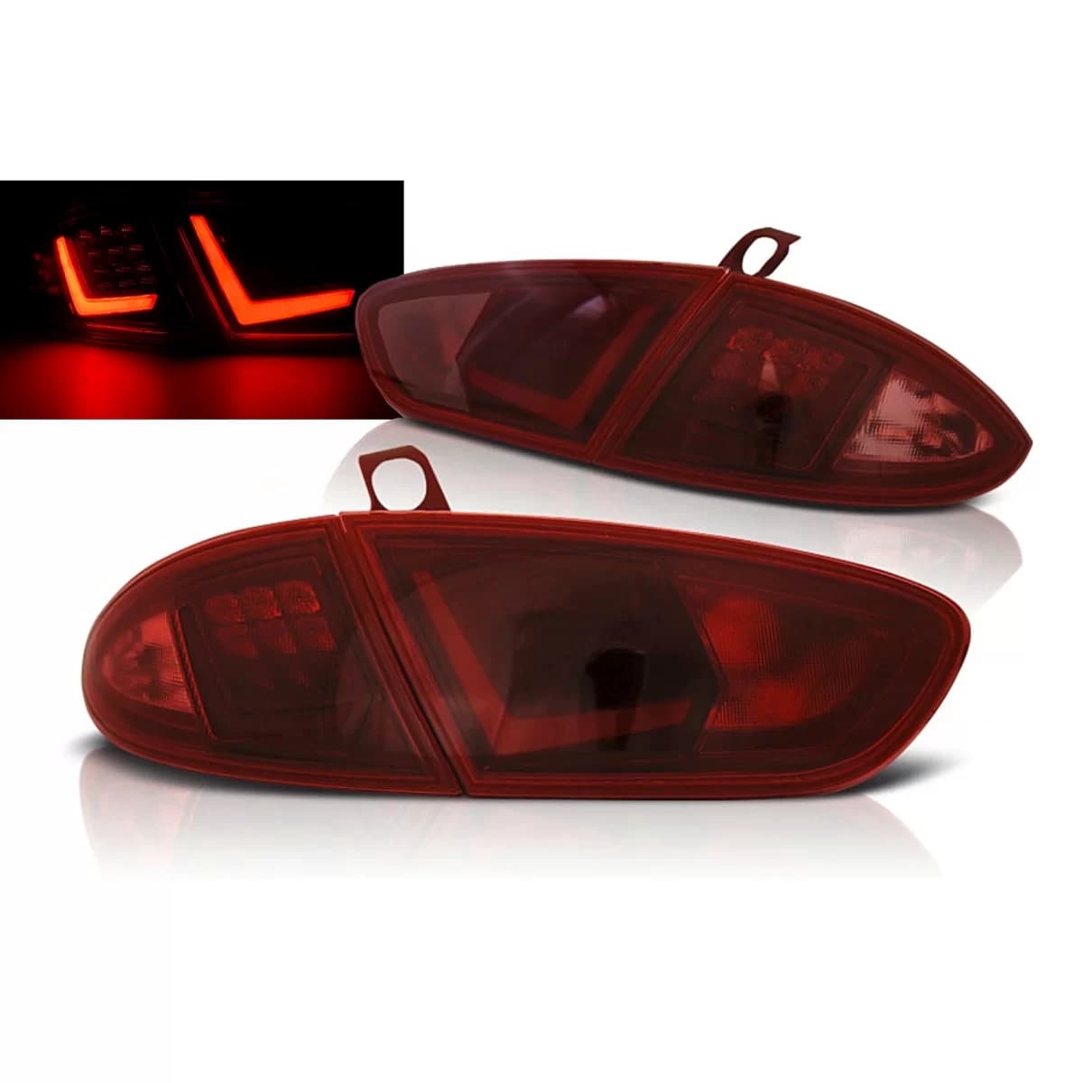 LED Bar Taillights suitable for Seat Leon 1P1 Facelift (03.2009-2012) Red