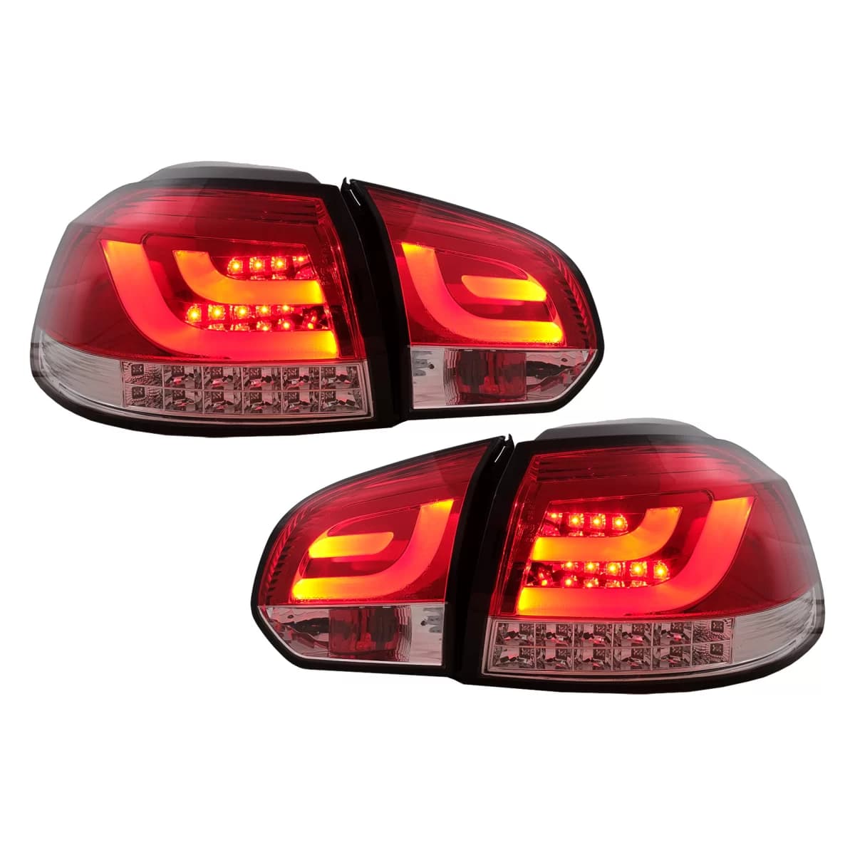 LED Taillights suitable for VW Golf 6 VI (2008-2013) Red Clear
