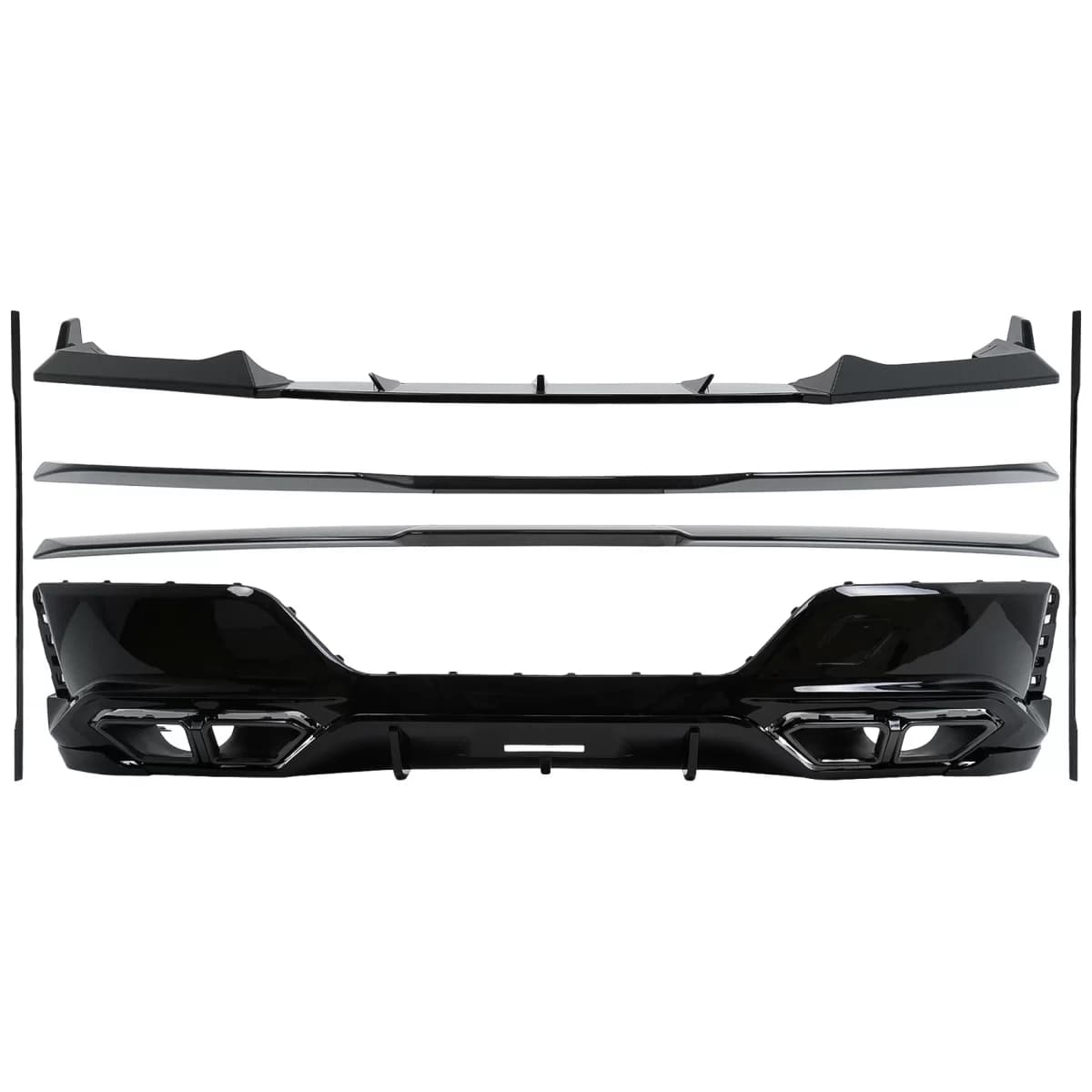 Aero Body Kit suitable for BMW 7 Series G70 M-Tech (2022-up) Black Knight Design Piano Black