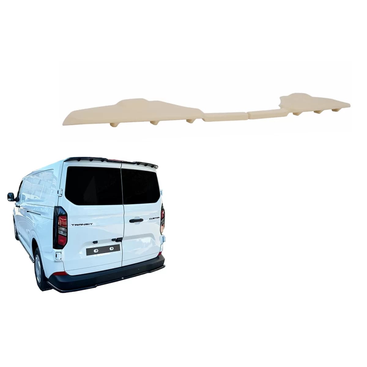 Roof Spoiler Wing suitable for VW Transporter T7 (2022-Up) / Ford Transit Custom (2023-) only Barn Doors