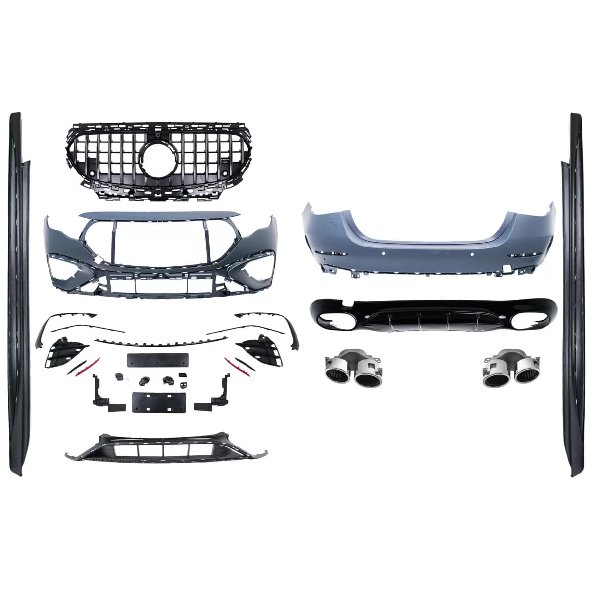 Body Kit suitable for Mercedes E-Class W214 (2023-2026) Conversion to E53 Design Exhaust Muffler Tips