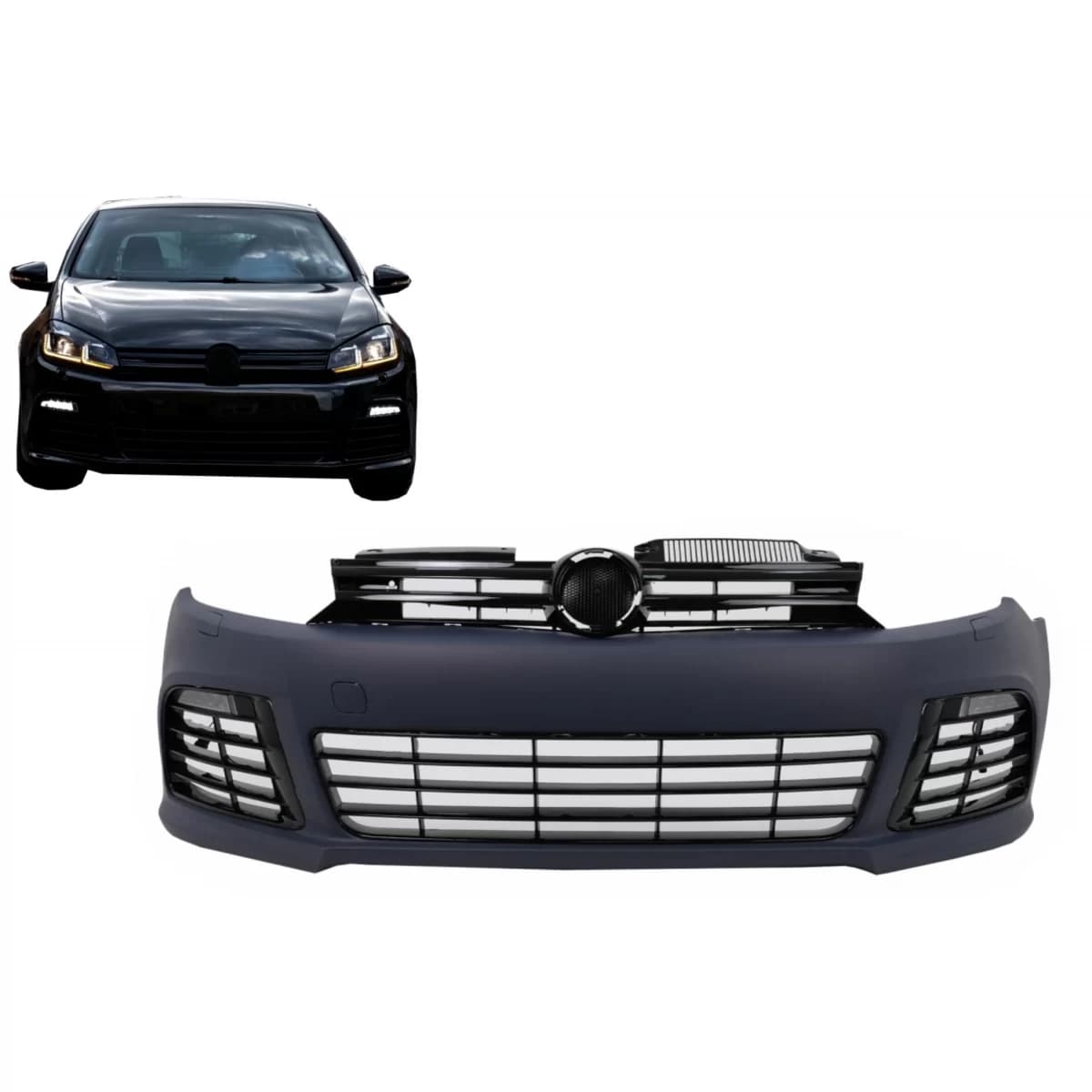 Front Bumper suitable for VW Golf 6 VI (2008-2013) R20 Look