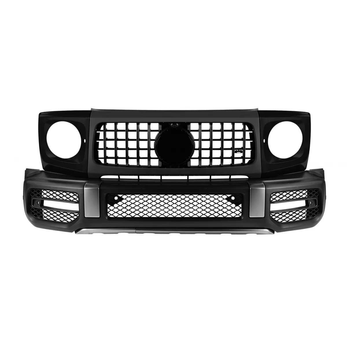 Front A Design bumper kit type G63 suitable for Mercedes G-Class W464 after 2018 with PDC, grille, headlight surrounds, fender flares