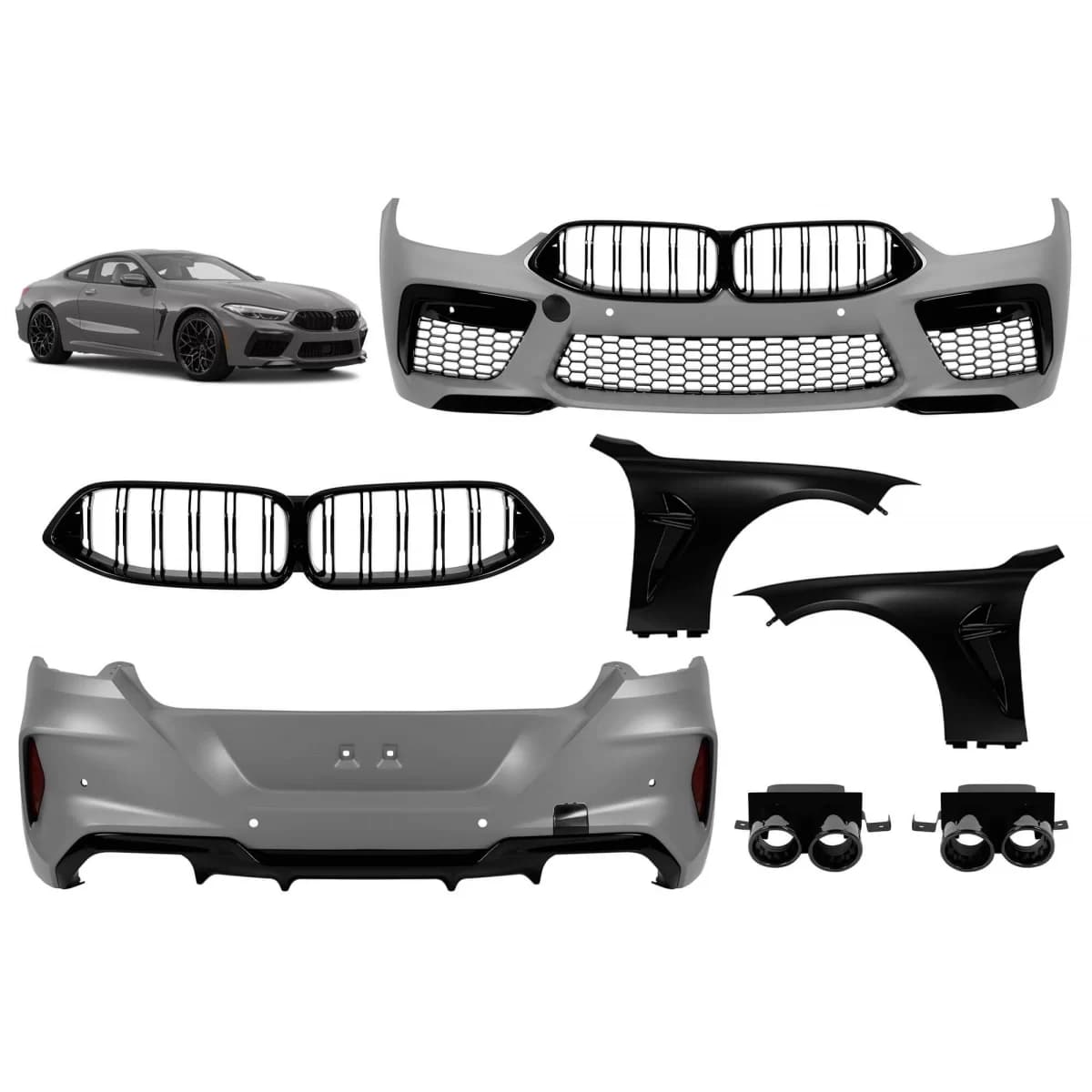 8M style tuning package suitable for BMW 8 Series G14, G15 2019–2025