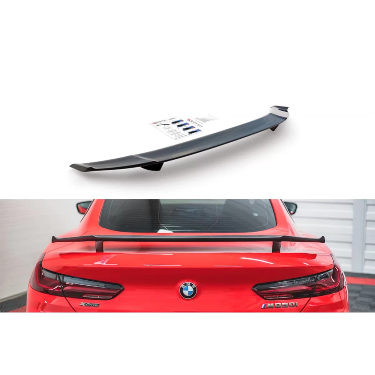 Maxton Design spoiler suitable for BMW 8 G15 trunk after 2018, matte black