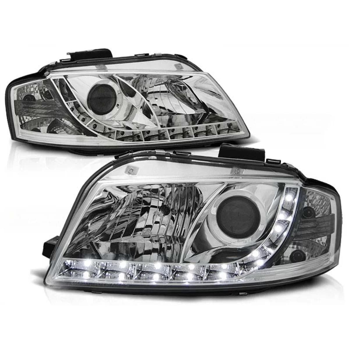Tuning headlight kit with LED lights suitable for Audi A3 8P 05.2003-03.2008 3D/5D, left and right