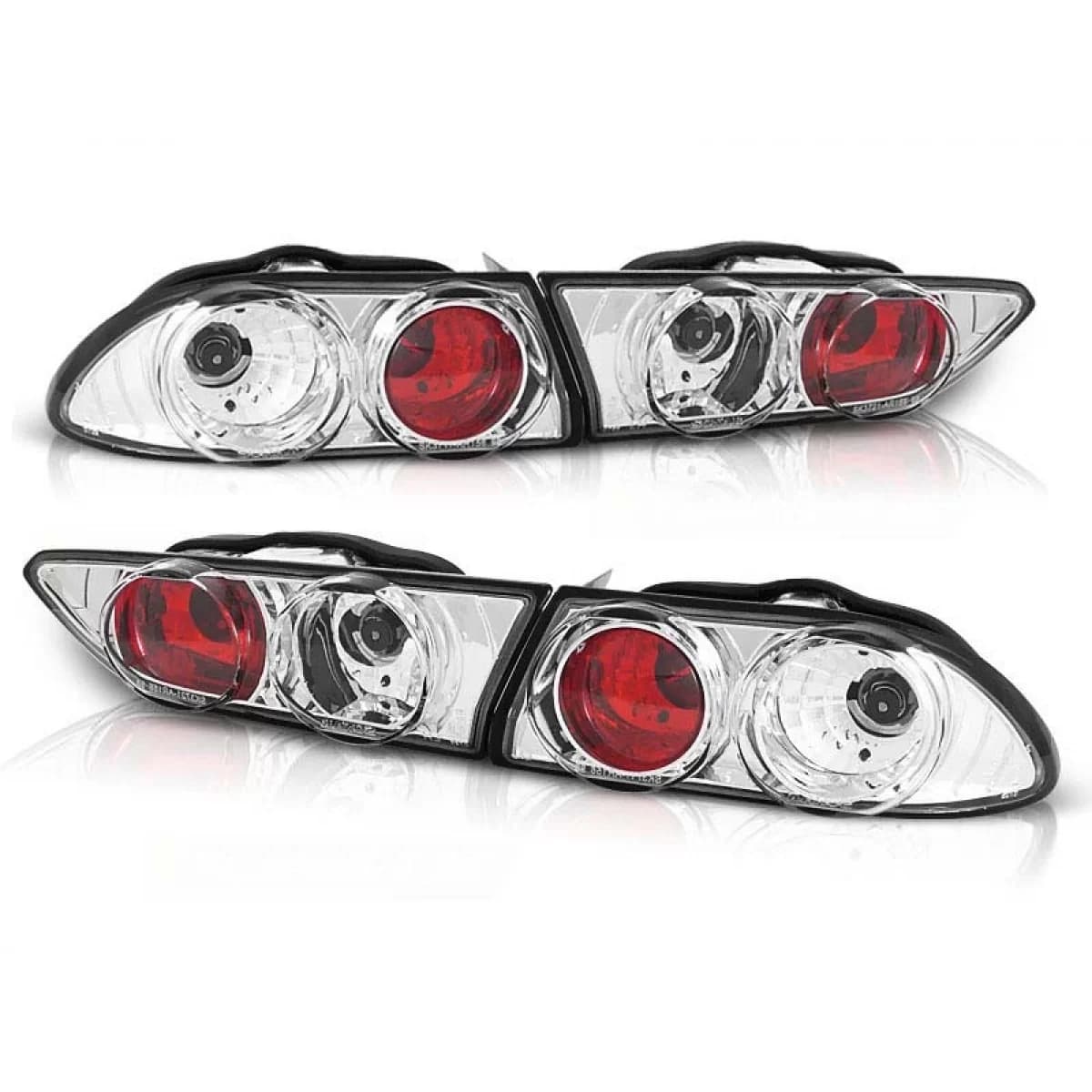 Tuning tail light set suitable for Alfa Romeo 156 10.1997-06.2003 sedan/wagon with chrome base, left and right