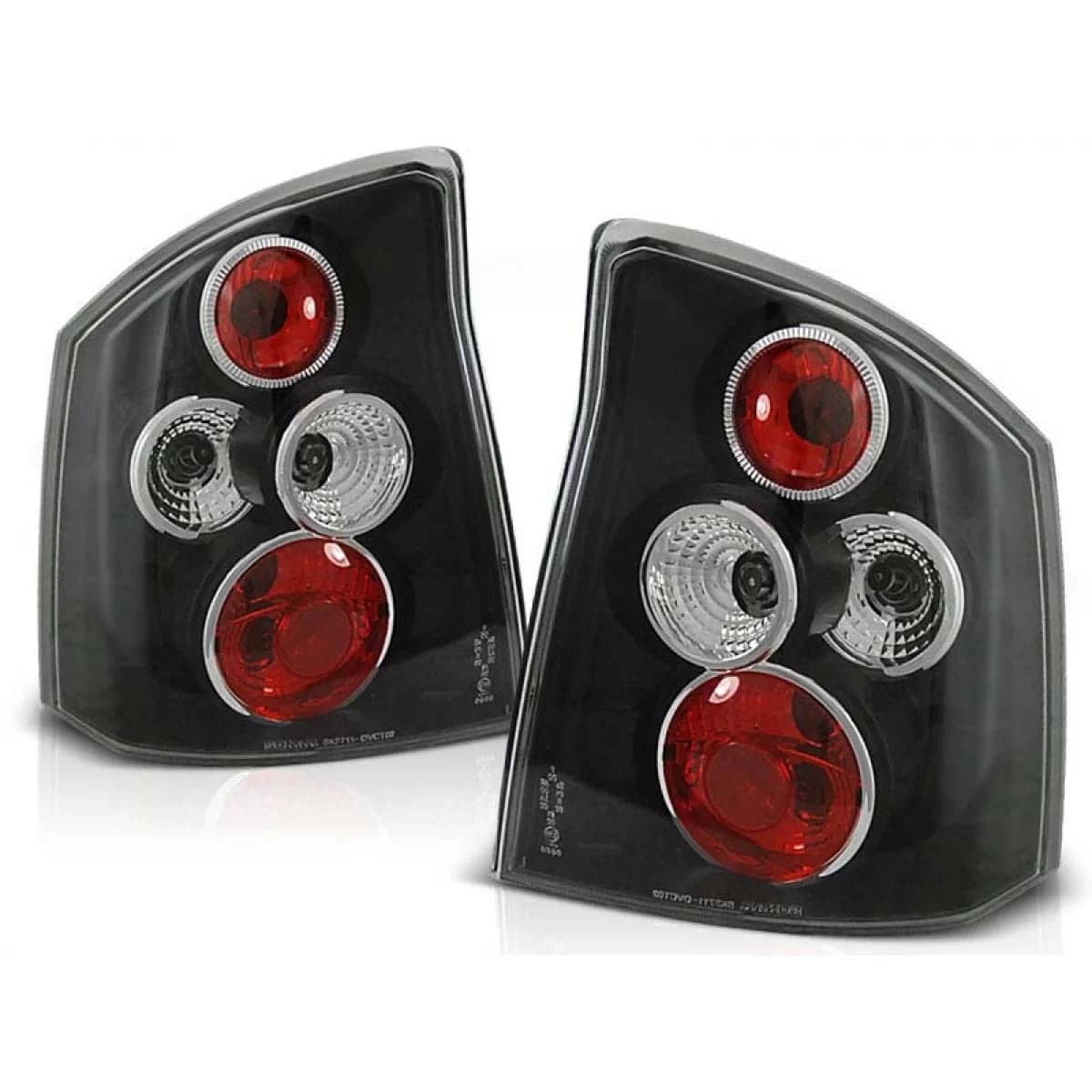 Tuning tail light set suitable for Opel VECTRA C 04.2002-2008 sedan/hatchback with black base, left and right