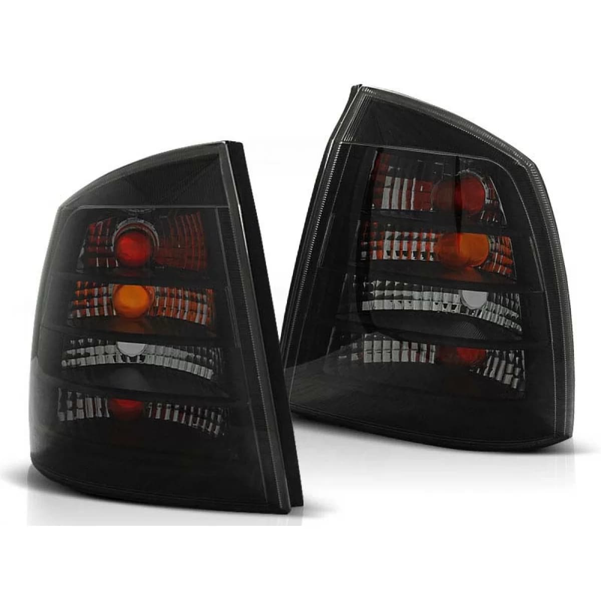 Tuning tail lights suitable for Opel ASTRA G 09.1997-02.2004 sedan, convertible, coupe fully tinted, left and right