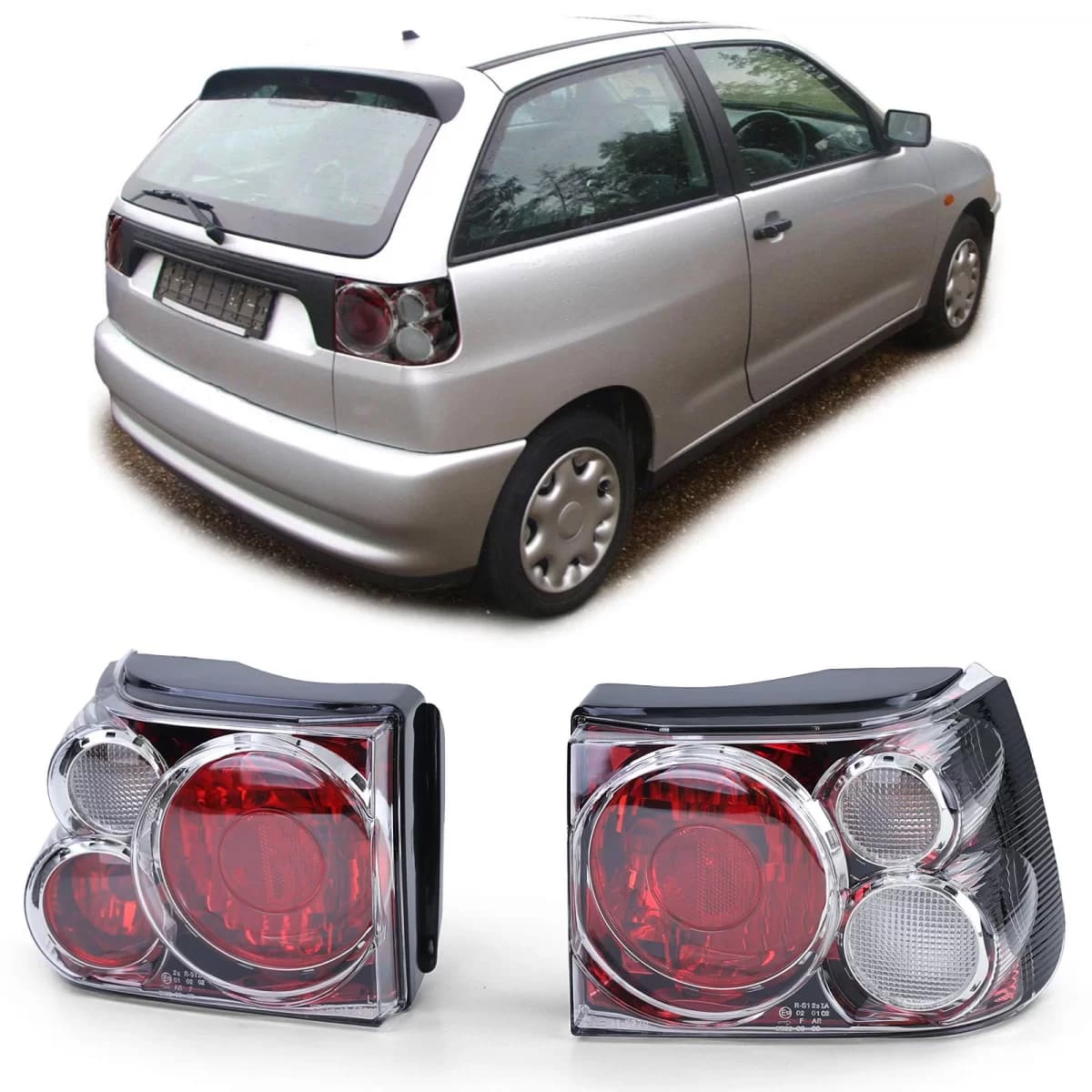 Clear glass tail lights for Seat Ibiza 6K 93-99