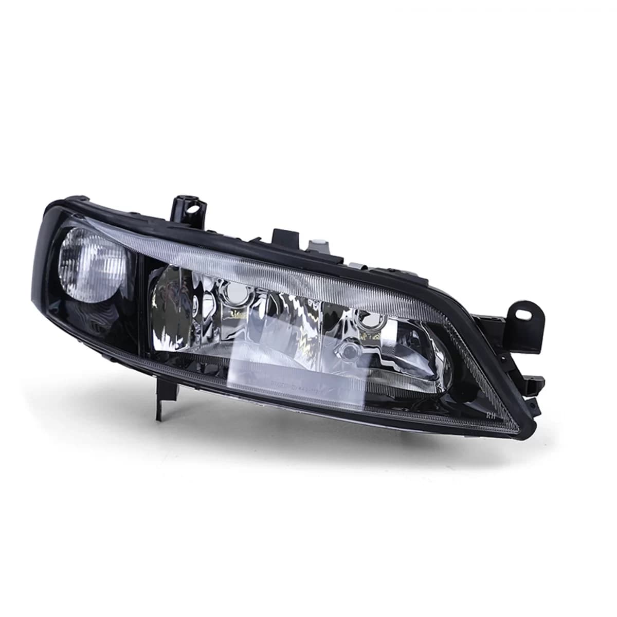 Clear glass headlight H7 H7 black right for Opel Vectra B 99-02