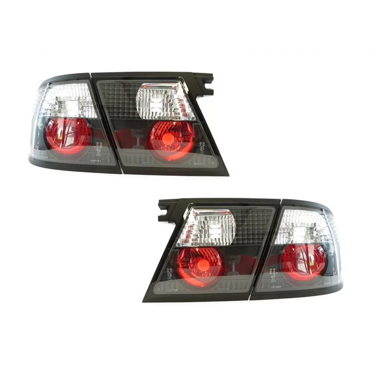 Tuning tail light set suitable for Nissan Primera P11, W11 1996-1999 5 doors with black base, left and right