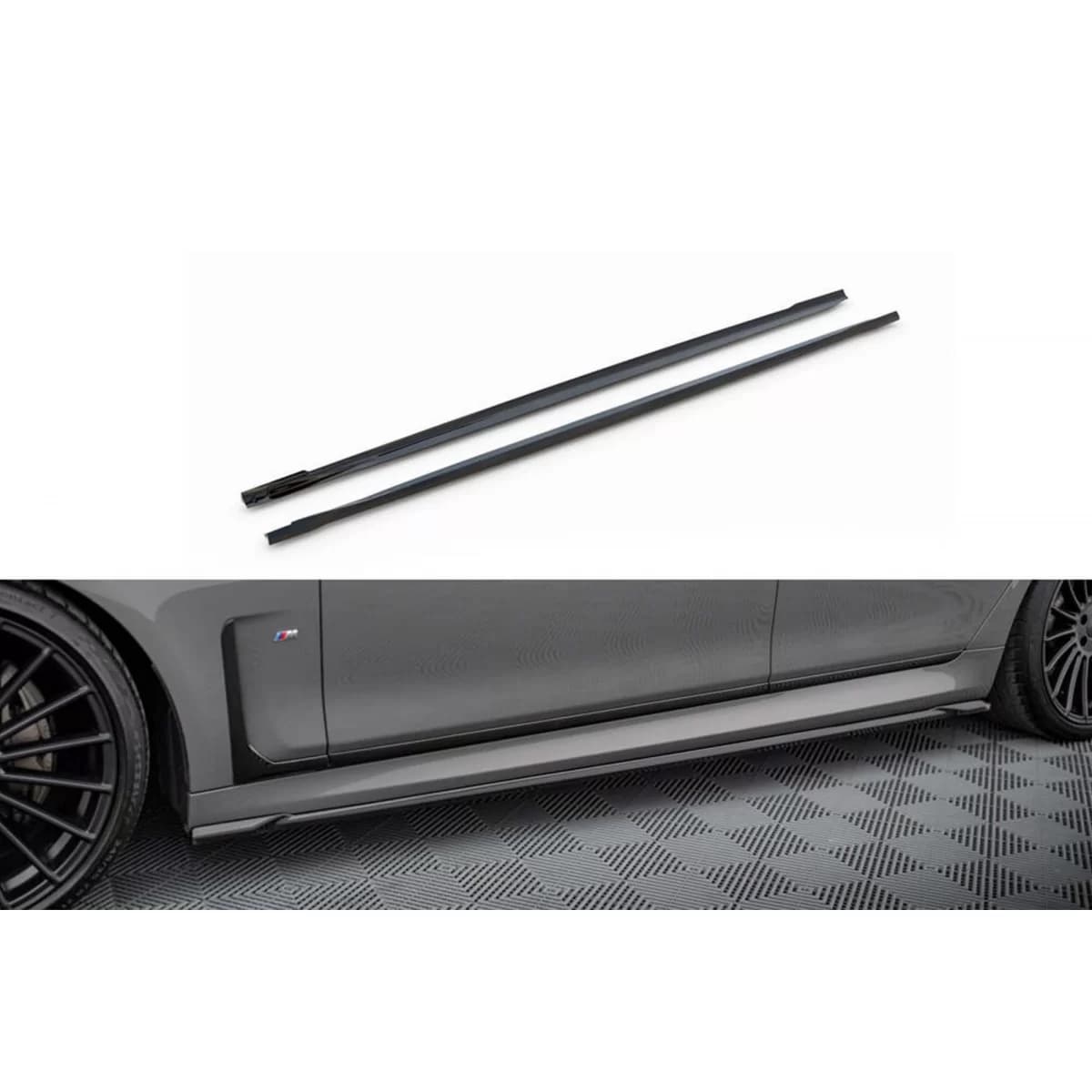 Maxton Design add-ons suitable for BMW 7 Series G11 with M package 2019-2022, black lacquer