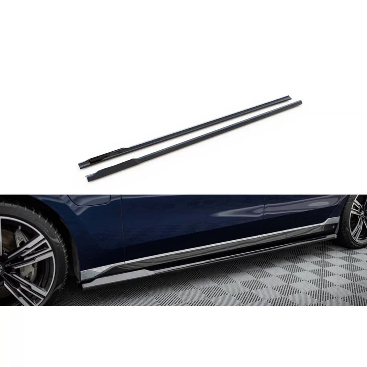 Maxton Design add-ons suitable for BMW 7 Series G70 with M package after 2022, black lacquer