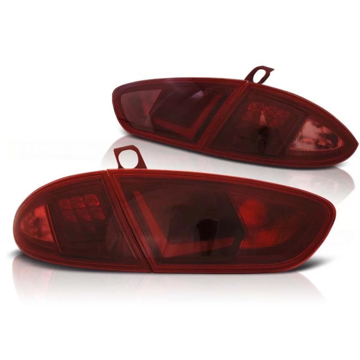 LED tuning tail light set suitable for Seat Leon 03.2009-2013 with red base, left and right