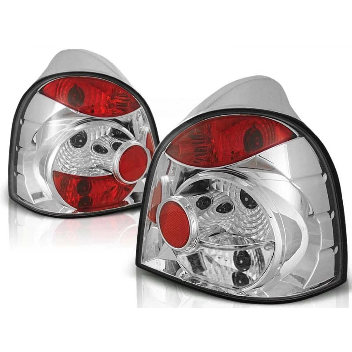 Tuning tail light kit suitable for Renault TWINGO 03.1993-2007 with chrome base, left and right