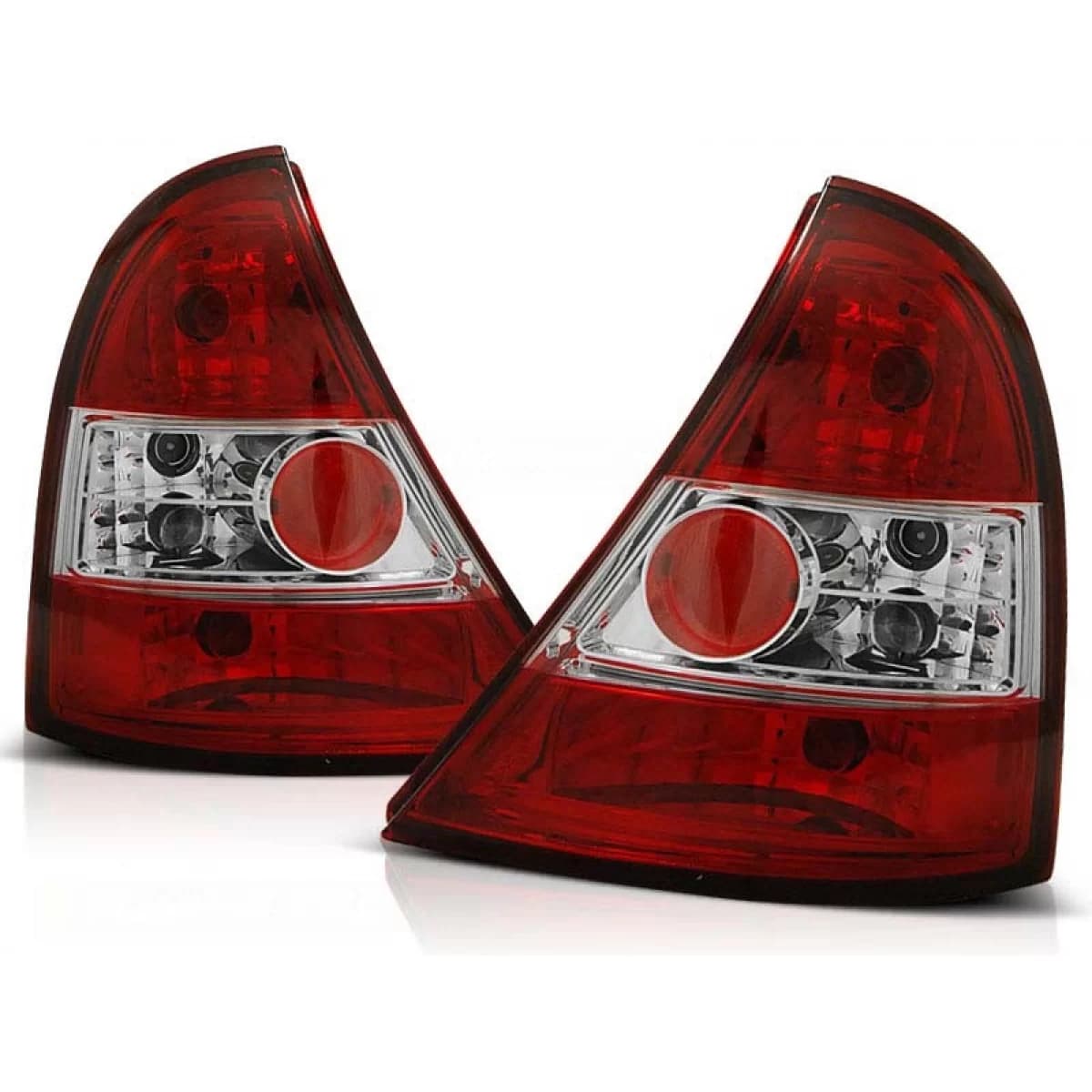 Tuning tail light set suitable for Renault CLIO 3 09.2005-04.2009 3/5 doors with red and white base, left and right
