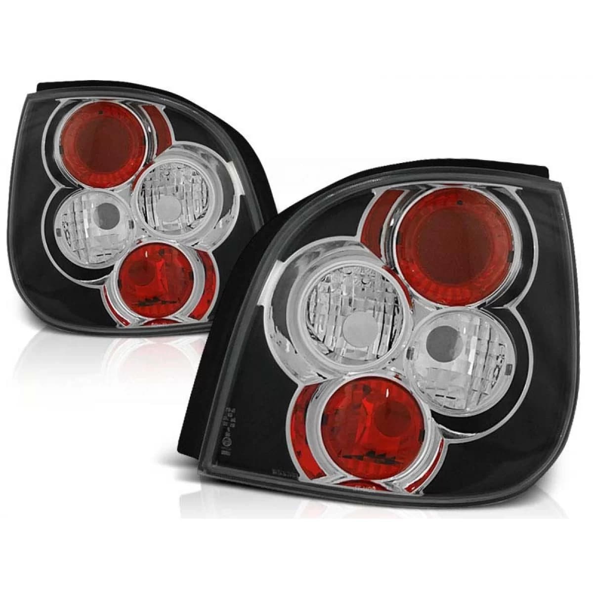 Tuning tail light set suitable for Renault SCENIC 09.1999-05.2003 with black base, left and right