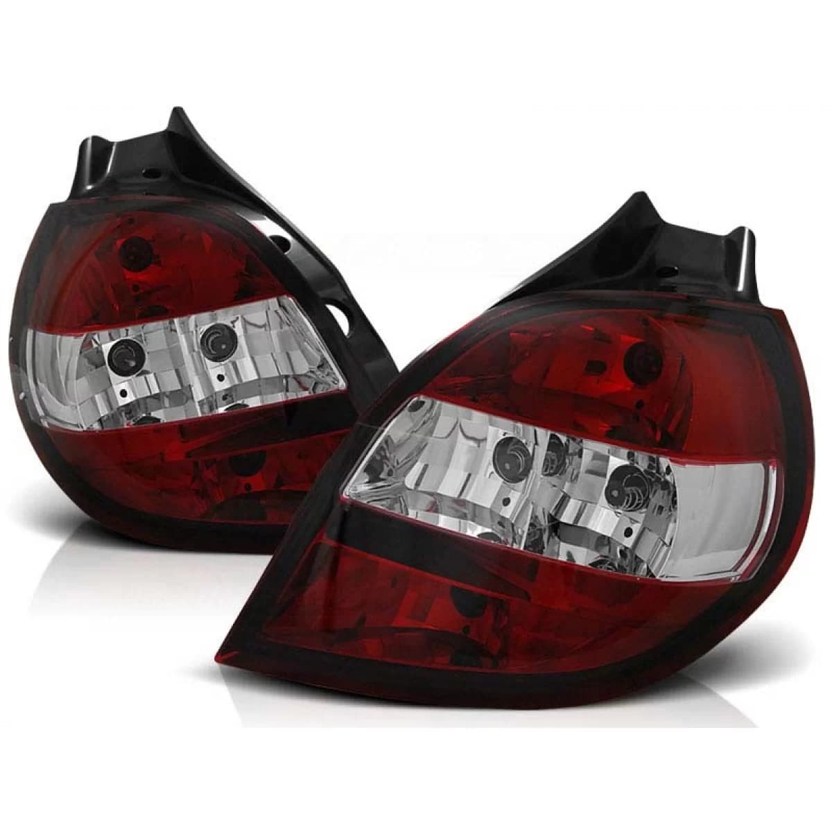 Tuning tail lights suitable for Renault CLIO 3 09.2005-04.2009 3/5 doors with red and white base, left and right