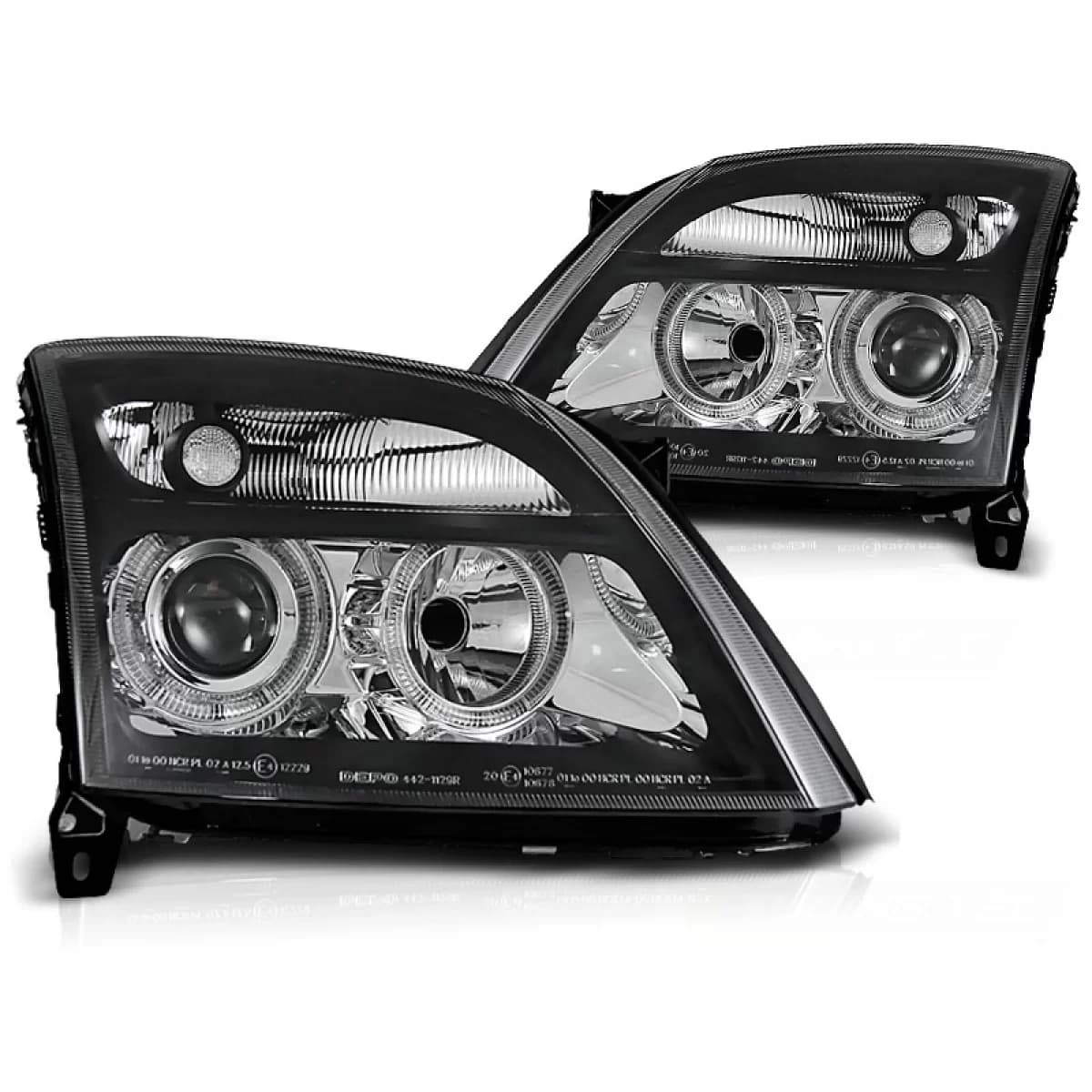 HEADLIGHTS OPEL VECTRA C 04.02-08.05 ANGEL EYES BLACK