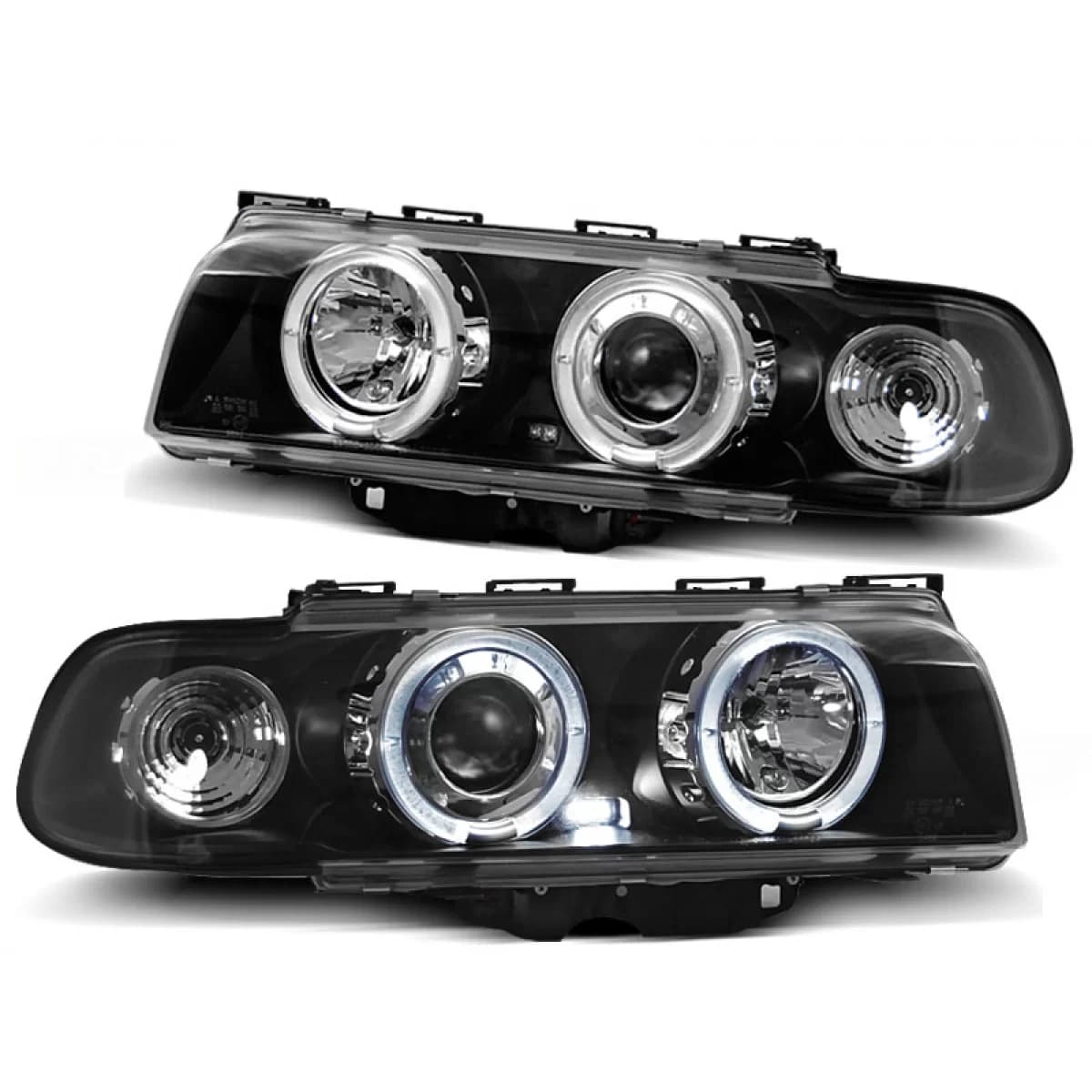 HEADLIGHTS ANGEL EYES BLACK fits BMW E38 06.94-08.98