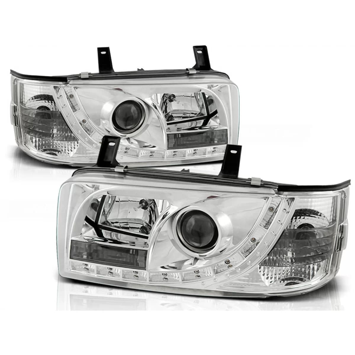 HEADLIGHTS DAYLIGHT CHROME fits VW T4 90-03.03 TRANSPORTER