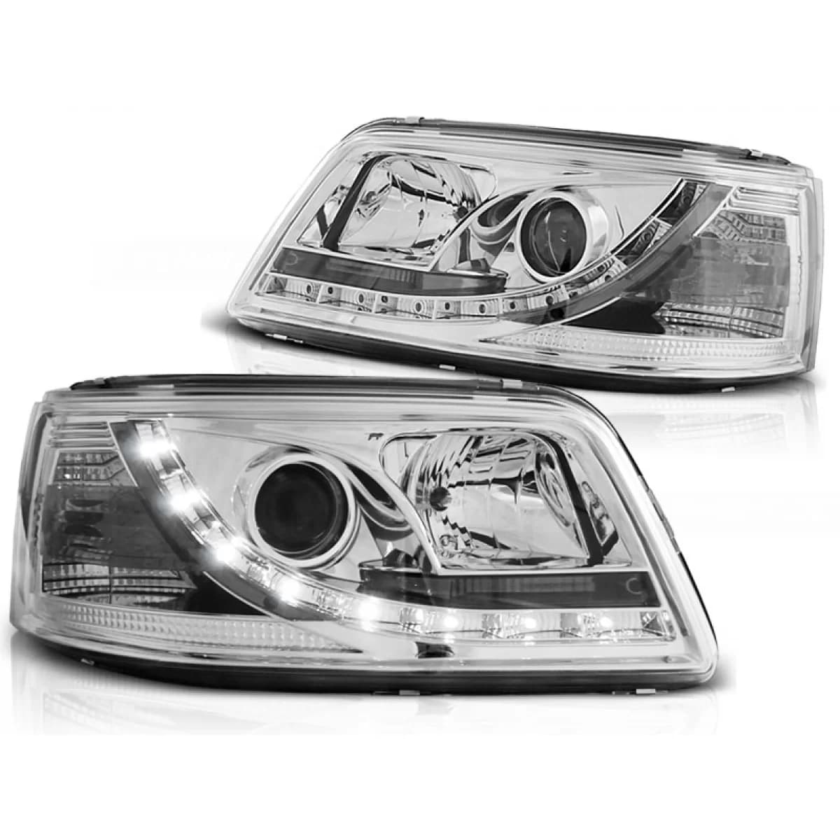 HEADLIGHTS DAYLIGHT CHROME fits VW T5 04.03-08.09