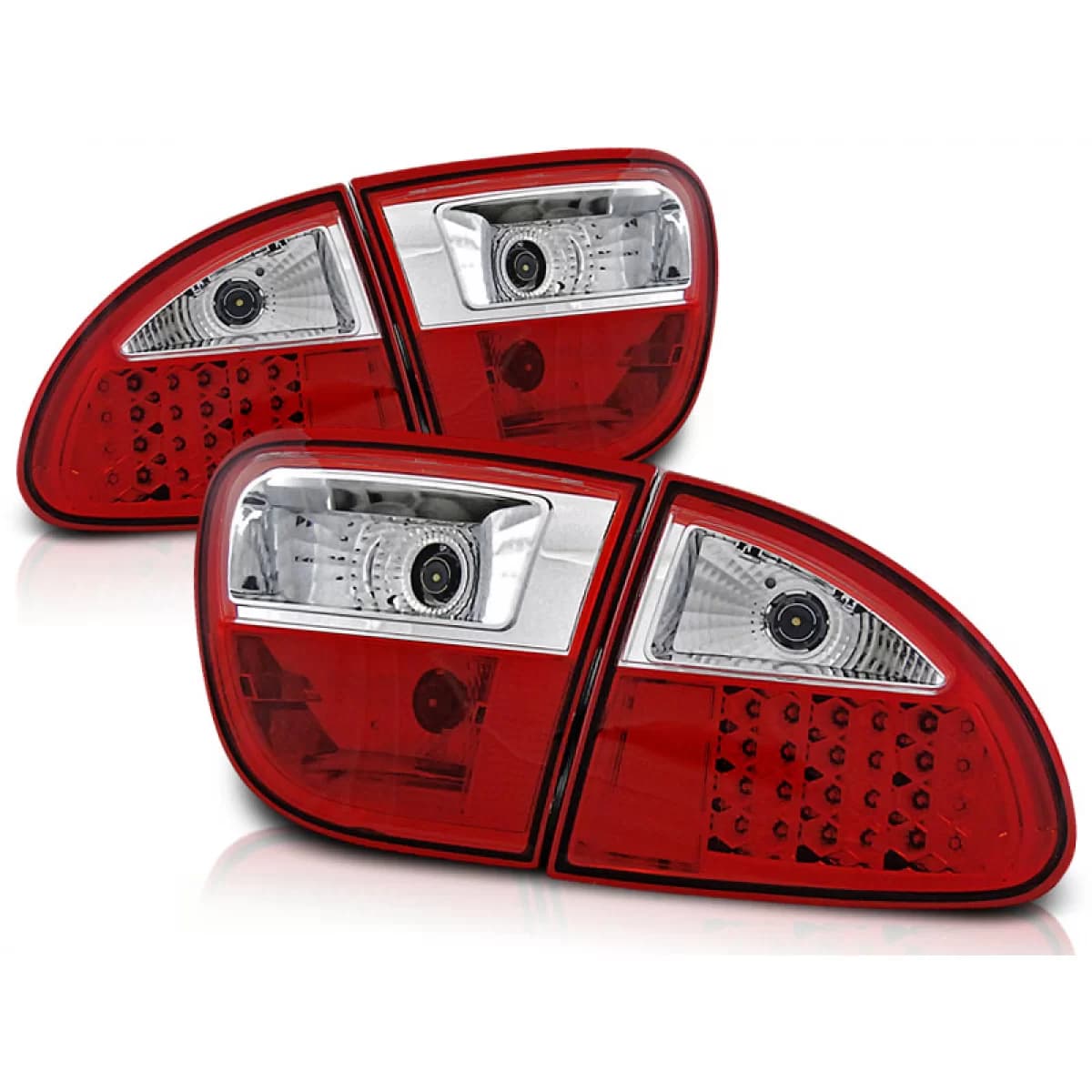 LED TAIL LIGHTS RED WHITE fits SEAT LEON 04.99-08.04