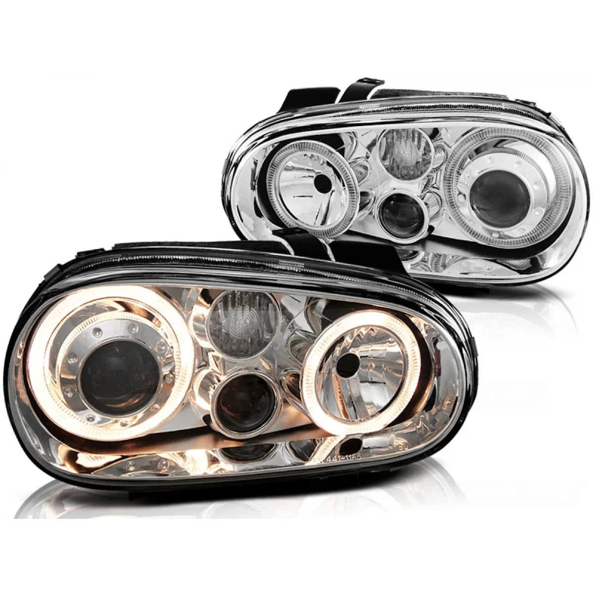 HEADLIGHTS ANGEL EYES CHROME fits VW GOLF 4 09.97-09.03