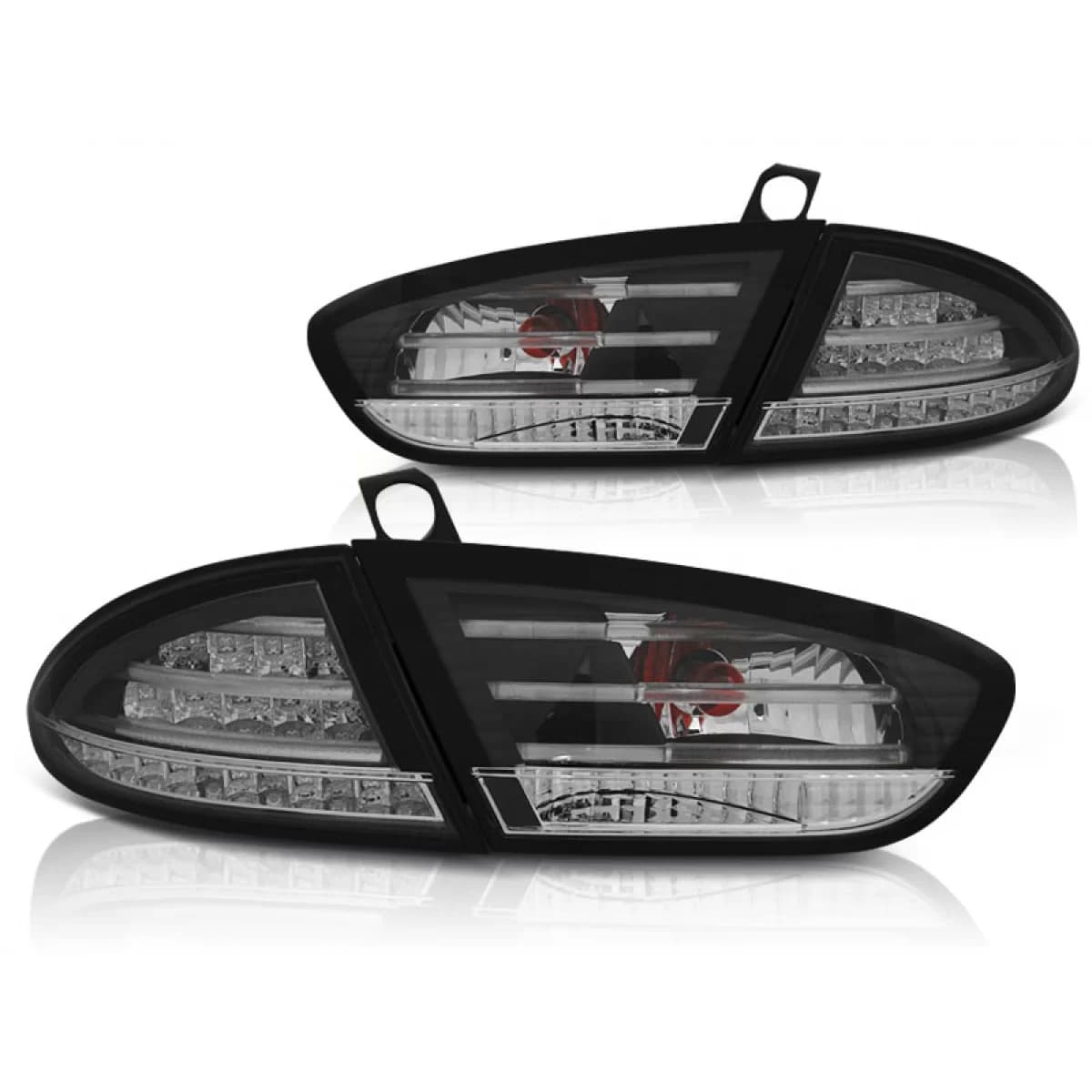 LED TAIL LIGHTS BLACK fits SEAT LEON 03.09-12