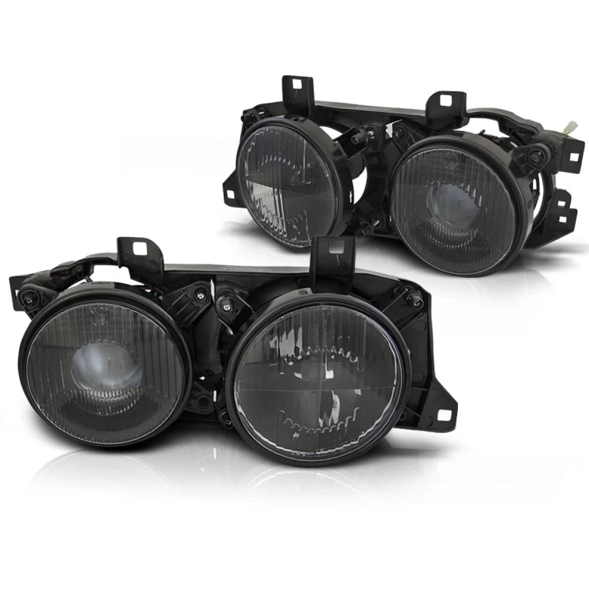 HEADLIGHTS BLACK fits BMW E32/E34