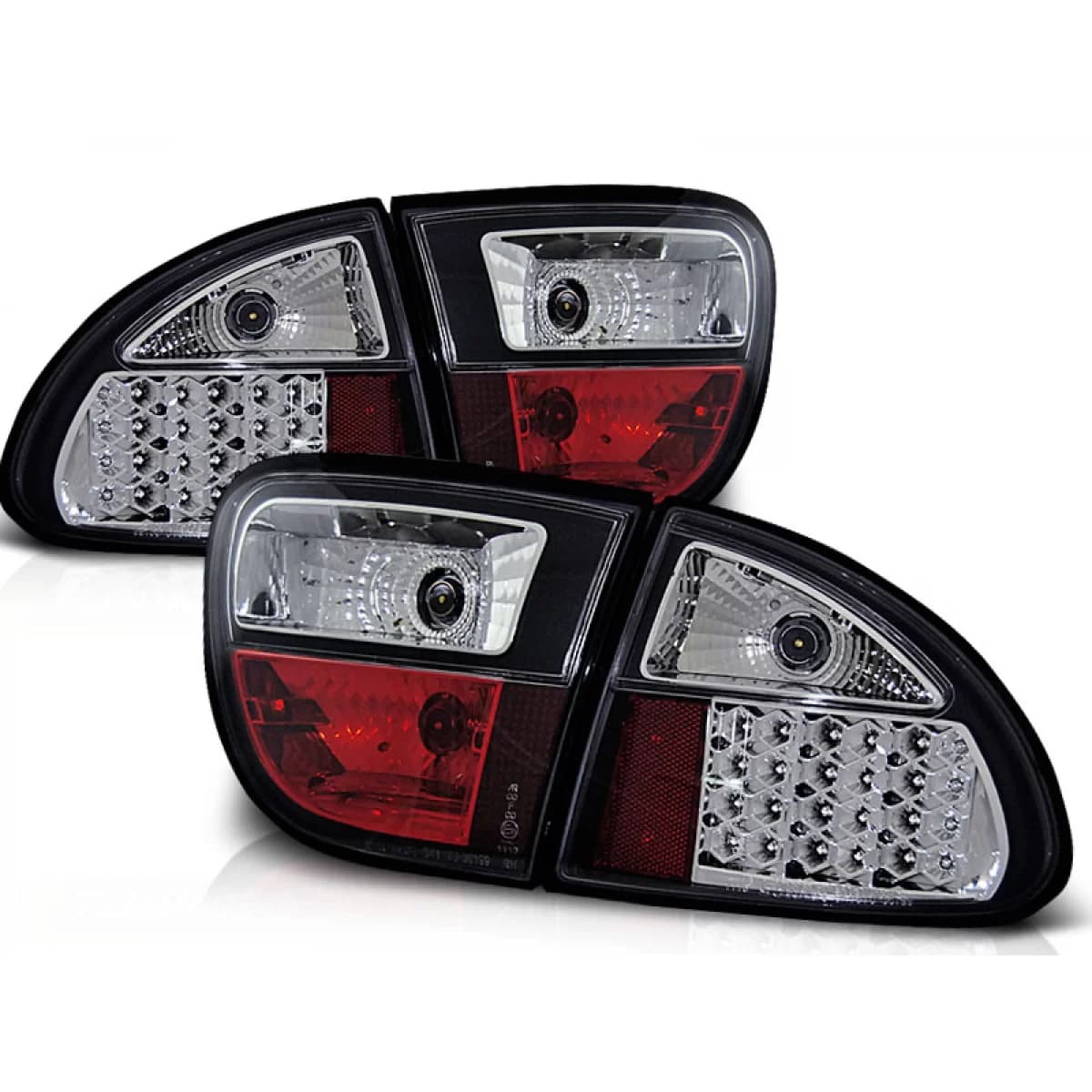 LED TAIL LIGHTS BLACK fits SEAT LEON 04.99-08.04
