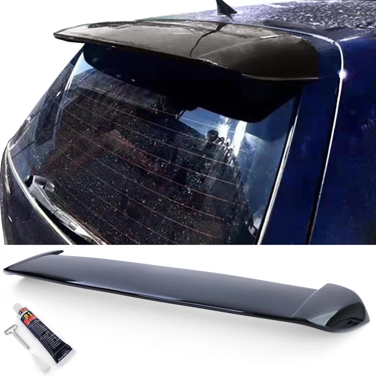 Rear roof spoiler black gloss for VW Golf 4 1J1 sedan 97-03