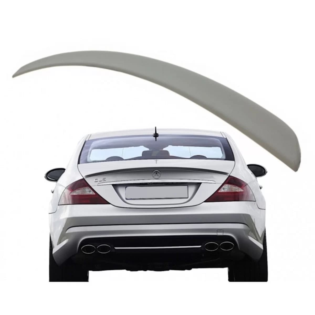 Trunk Spoiler suitable for Mercedes-Benz CLS W219 04-10 A Design look Lipspoiler made from Polyurethane