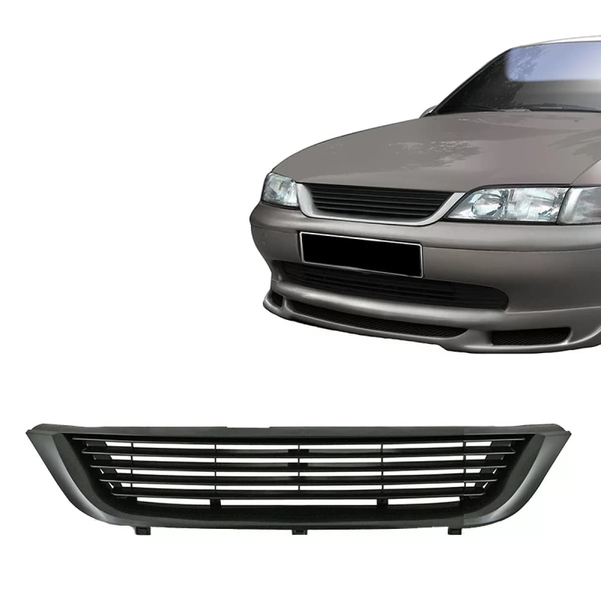 Front Grille suitable for Opel Vectra B 95-99 Badgeless Black 1Pc