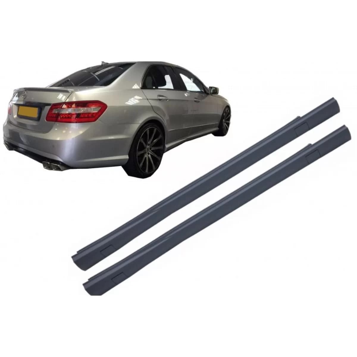 Side Skirts suitable for Mercedes-Benz E-Class W212 09-13 A Design Look from ABS Plastic 2 pcs