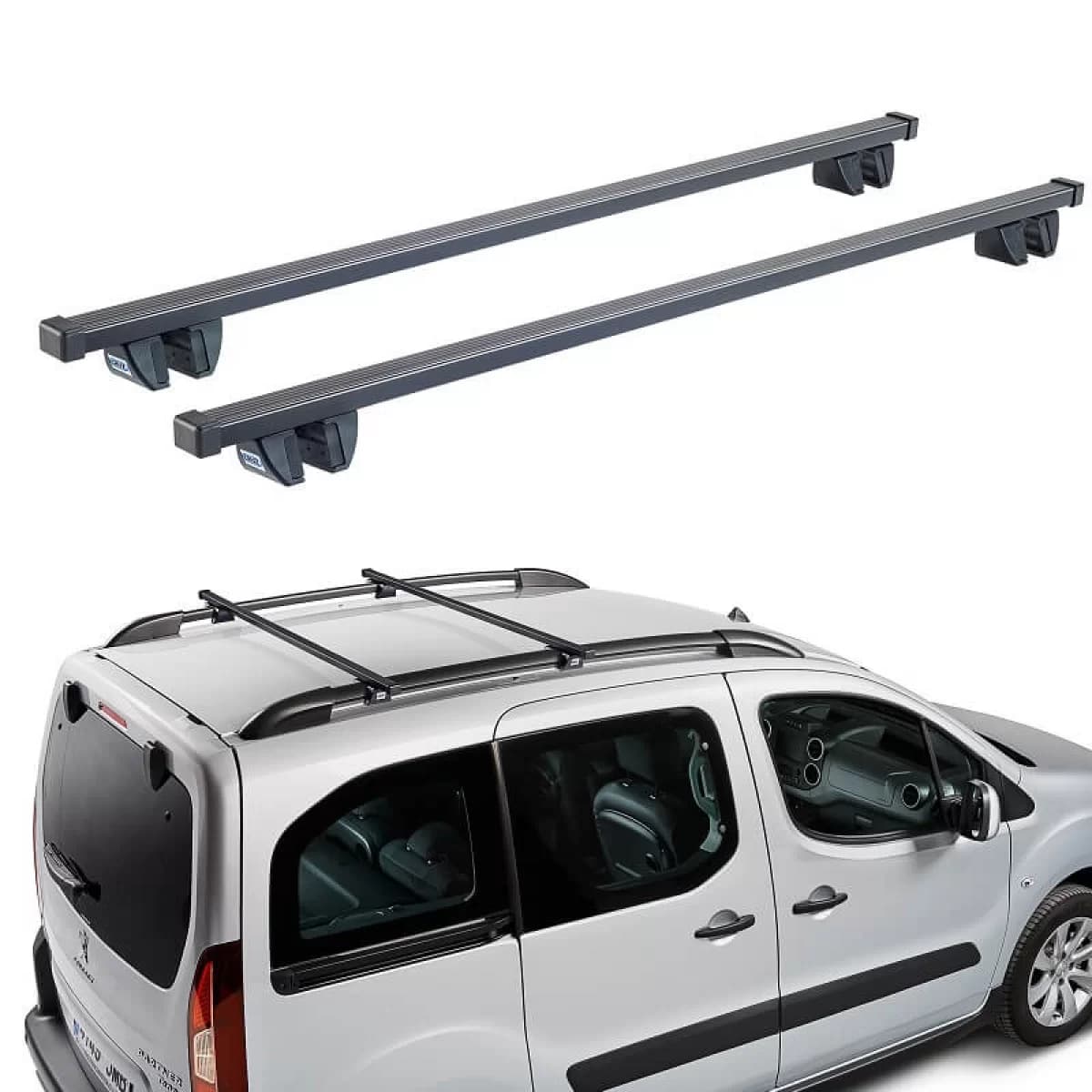 Roof Bars Steel CRUZ 921-934 Oplus SR+120cm Railing System Black 2 Pieces