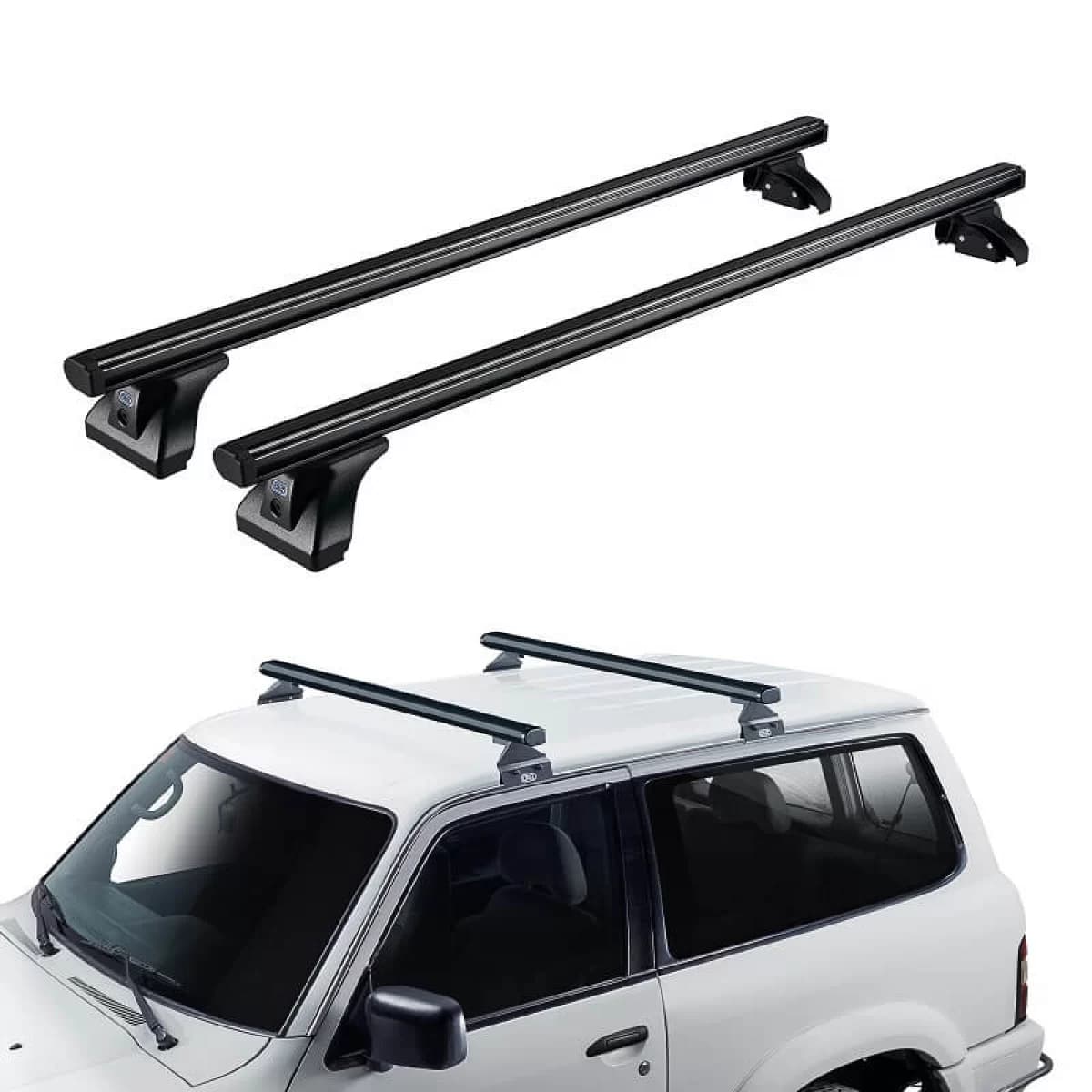 Roof Bars Aluminum CRUZ 925-091 Alu Cargo Dark AF-138cm Black 2 Pieces