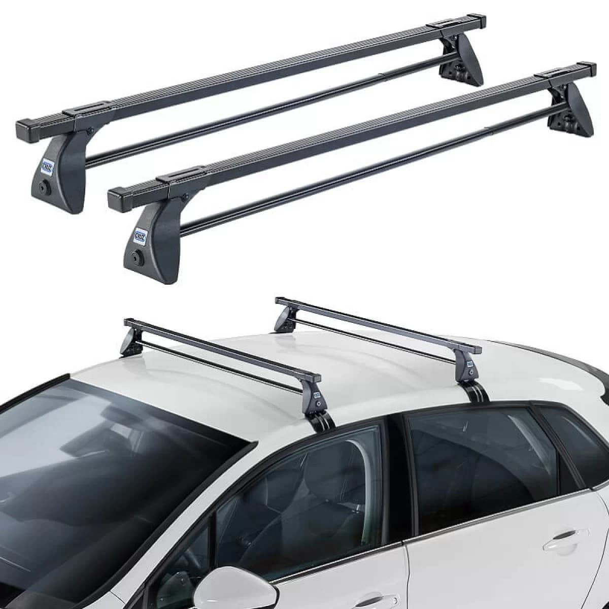 Roof Bars Steel CRUZ 921-004 Optima 0T-140cm Black 2 Pieces