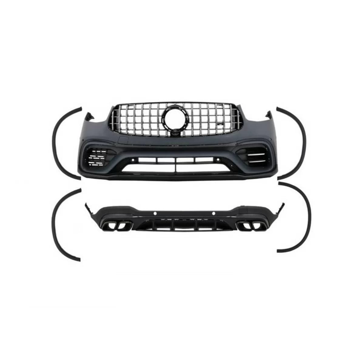 Body Kit suitable for Mercedes-Benz GLC SUV X253 Facelift 2020-2021 A Design Line GLC63sAmg Look With Bumpers, Grill, Exhaust Tips