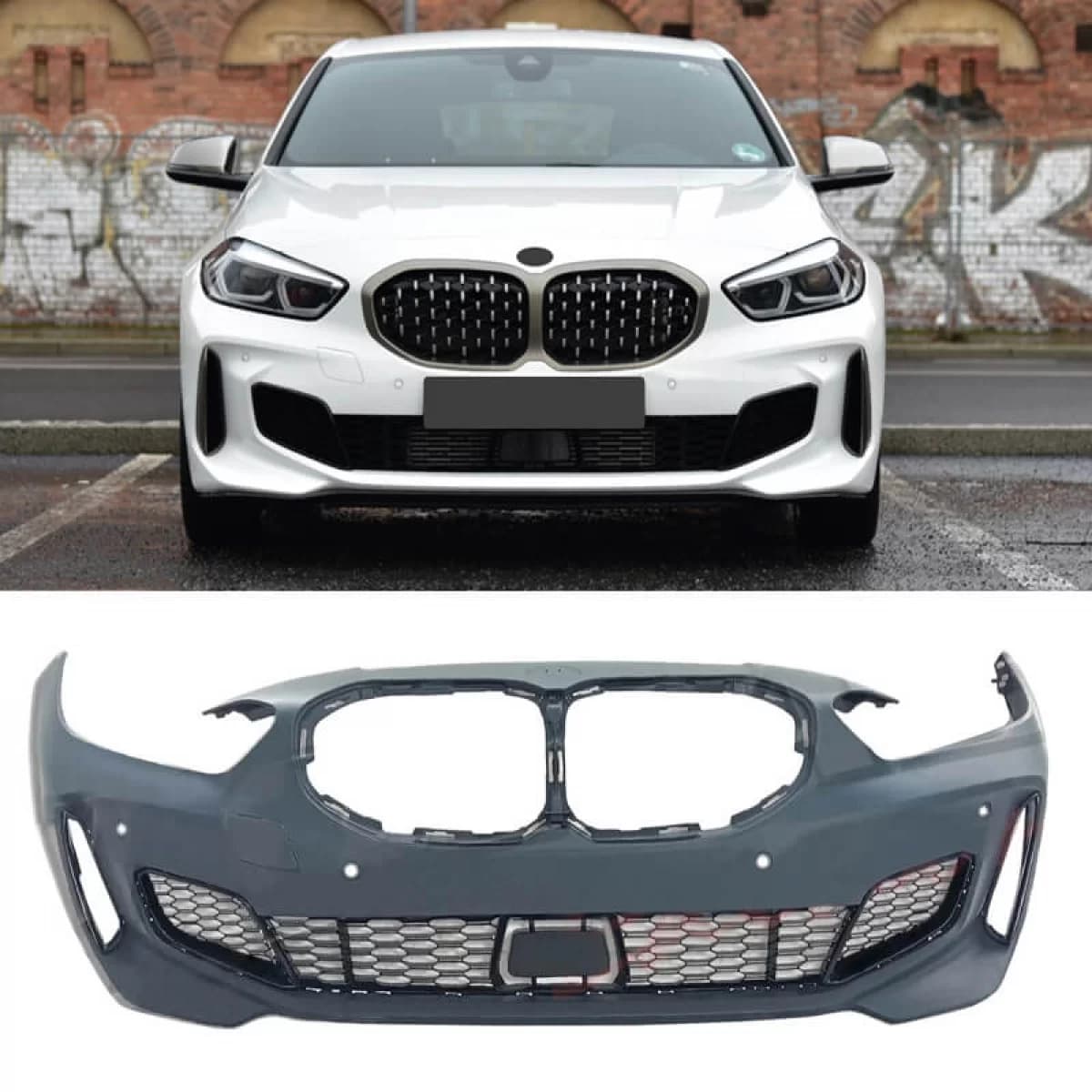 Front Bumper suitable for BMW 1 F40 19-24 M-Tech Look